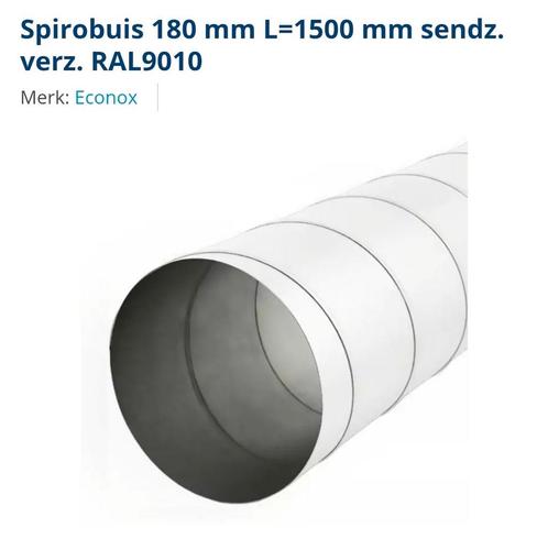 Spirobuis 180 en 125 diameter, Doe-het-zelf en Verbouw, Ventilatie en Afzuiging, Nieuw, Ophalen