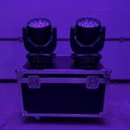 4x Wash Moving head 19x15 LED zoom | Flightcase, Ophalen of Verzenden, Nieuw, Licht, Kleur