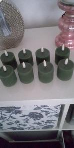 8 groene LED kaarsen, Huis en Inrichting, Woonaccessoires | Kandelaars en Kaarsen, Ophalen, Nieuw, Groen, Kaars