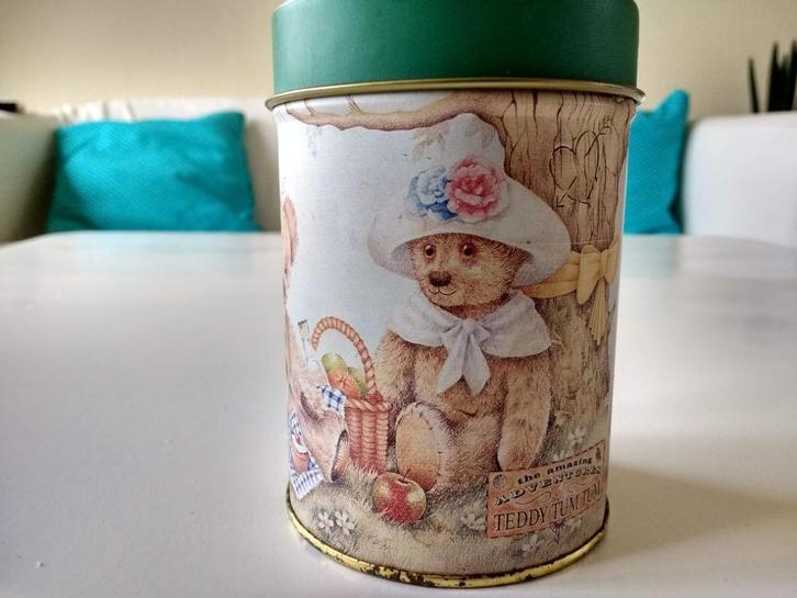 Blikje met beren erop Engelse stijl, Verzamelen, Blikken, Zo goed als nieuw, Overige, Ophalen of Verzenden