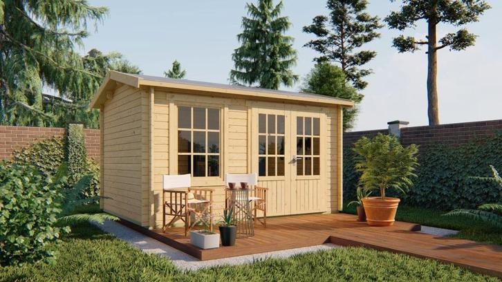 Blokhut - Tuinhuis Chloe | 40 mm | vuren onbehandeld, Hobby en Vrije tijd, Overige Hobby en Vrije tijd, Nieuw, Verzenden