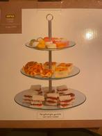 Etagere, 3 laags, glas,, Ophalen of Verzenden, Zo goed als nieuw