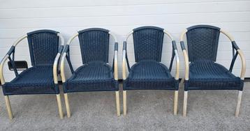 20 Wicker terrasstoelen aluminium terras cafe bistro stoelen beschikbaar voor biedingen