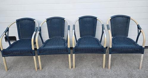 20 Wicker terrasstoelen aluminium terras cafe bistro stoelen, Huis en Inrichting, Stoelen, Zo goed als nieuw, Vijf, Zes of meer stoelen