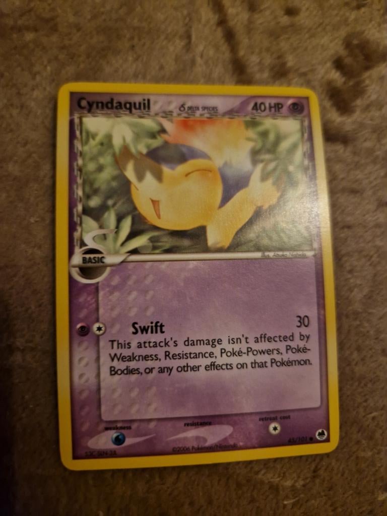 Cyndaquil - Pokémon kaart, Ophalen of Verzenden, Gebruikt, Losse kaart