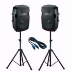Actieve 12 inch Speakers Incl Statieven en kabels 1000 Watt, Overige merken, ., Nieuw, Ophalen of Verzenden