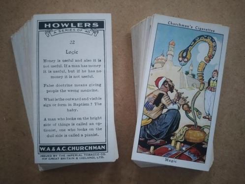 Howlers complete set 40 cigarette cards Churchman 1937, Verzamelen, Overige Verzamelen, Ophalen