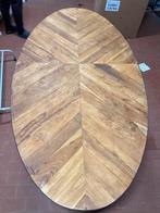 Ovale Visgraat Eettafel - 200x100cm, Huis en Inrichting, Tafels | Eettafels, 100 tot 150 cm, Ophalen of Verzenden, Zo goed als nieuw