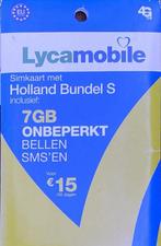 Lycamobile Simkaart - 7GB + Onbeperkt Bellen/SMS, Telecommunicatie, Prepaidkaarten en Simkaarten, Ophalen of Verzenden, Nieuw