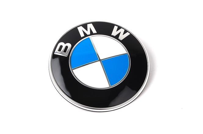 BMW embleem logo 82mm blauw wit voorkant motorkap, Auto diversen, Tuning en Styling, Ophalen of Verzenden