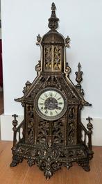 Antieke gietijzeren mantelklok ca. 1880-1920, Antiek en Kunst, Antiek | Klokken, Ophalen of Verzenden