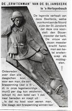 's-Hertogenbosch, De "Erwtenman" v.d. St. Janskerk, ca. 1960, Verzamelen, Verzenden, 1960 tot 1980, Ongelopen, Noord-Brabant