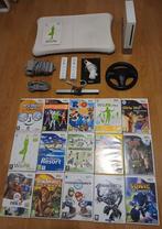 Wii Set compleet met Wii board/15 spellen, Spelcomputers en Games, Ophalen, Gebruikt, Met 2 controllers