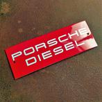 Emaille Schild PORSCHE DIESEL Olie Reclamebord Plaque Bordje, Reclamebord, Gebruikt, Ophalen of Verzenden