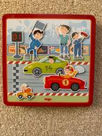 Haba magneetspel racebaan thema, Kinderen en Baby's, Ophalen of Verzenden, Zo goed als nieuw, Puzzelen
