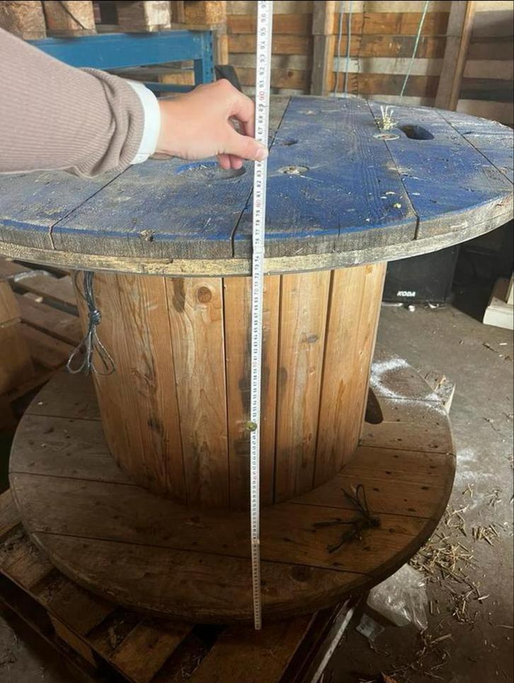Houten haspels te koop!, Huis en Inrichting, Tafels | Statafels, Zo goed als nieuw, Ophalen