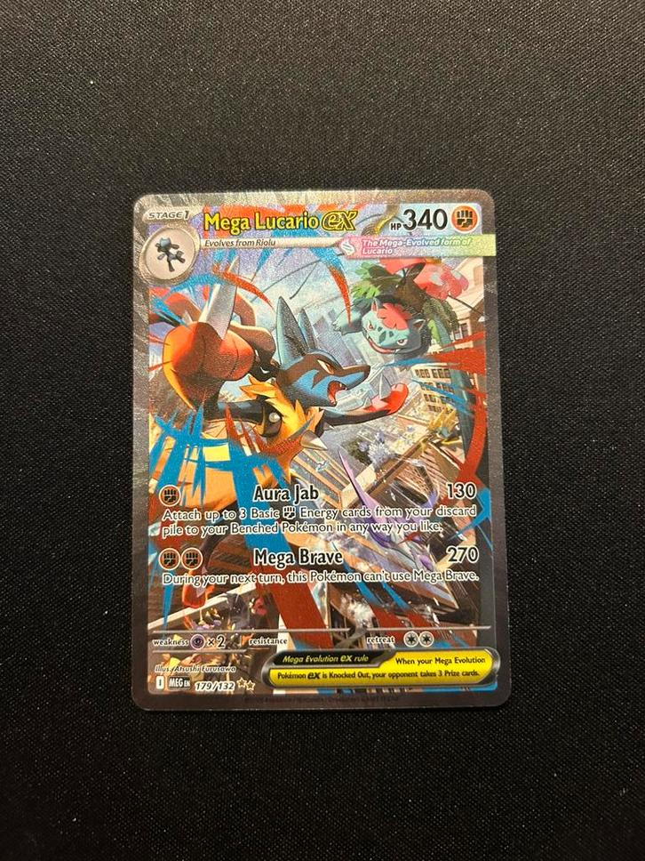 Pokemon - Mega Lucario ex, Hobby en Vrije tijd, Verzamelkaartspellen | Pokémon, Nieuw, Losse kaart, Foil, Ophalen of Verzenden