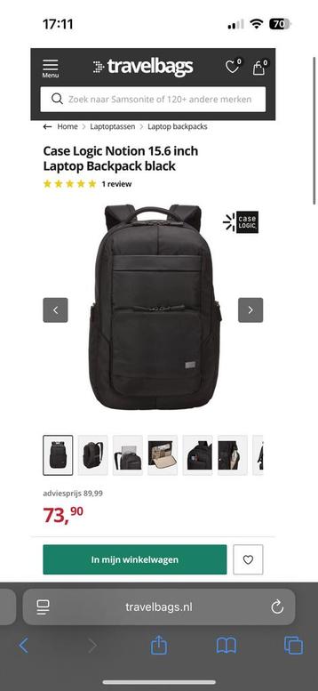 Case logic Laptop backpack rugzak Notion 15.6 inch beschikbaar voor biedingen