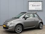 Fiat 500C 0.9 TwinAir Turbo Lounge Automaat PDC/Cruise/DAB., Gebruikt, Cabriolet, Leder en Stof, Origineel Nederlands