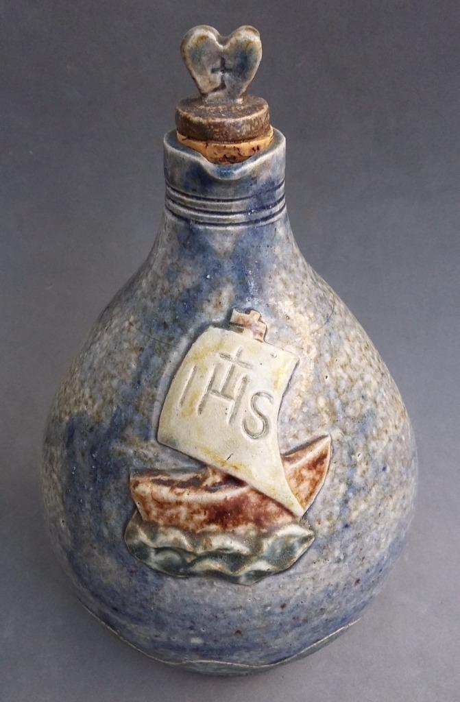 1940-1945 Beesel Terraco Draak Wijwaterkruik Wijwater Kruik, Antiek en Kunst, Antiek | Keramiek en Aardewerk, Ophalen of Verzenden
