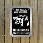waakbord Dobermann mat zwart zilver, Dieren en Toebehoren, Nieuw, Ophalen of Verzenden