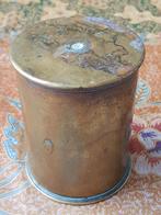 Mooi antiek doosje uit Engeland van twee hulzen 10,7 cm., Antiek en Kunst, Antiek | Koper en Brons, Ophalen of Verzenden, Koper