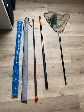 Vaste Stokken / Hengels + Net en hoes beschikbaar voor biedingen
