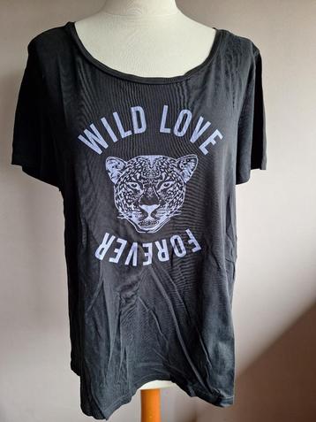 Nieuwe zwarte stretch top print voor Tom Tailor, maat XXL beschikbaar voor biedingen