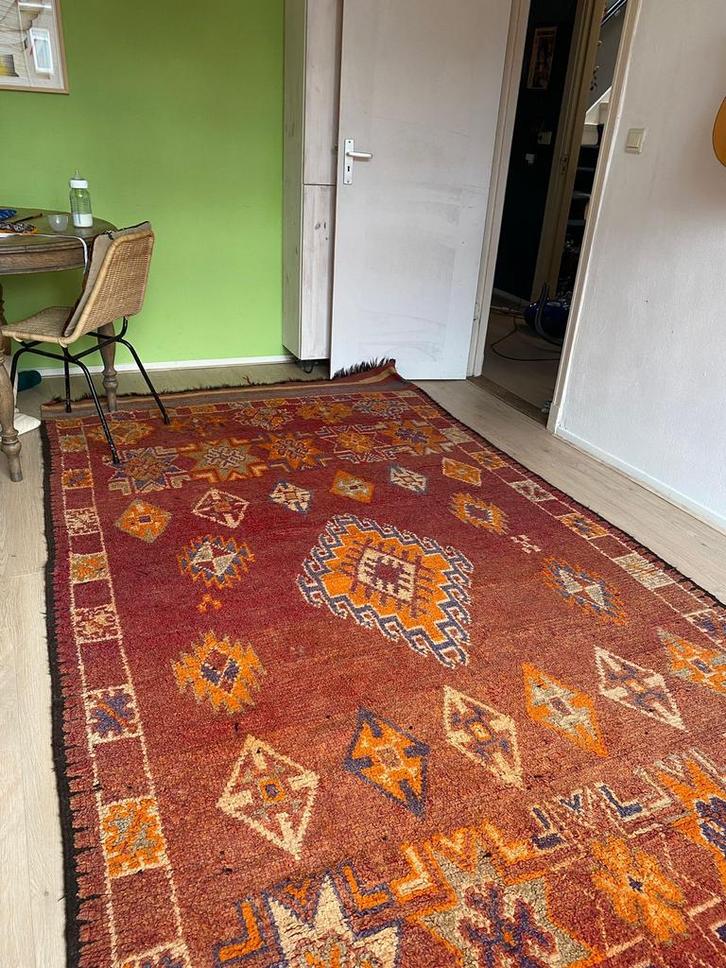 Vintage Marokkaans Beni M'Guild kleed, Huis en Inrichting, Stoffering | Tapijten en Kleden, 200 cm of meer, Rechthoekig, Ophalen