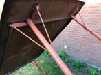 retro vintage tafel - metalen design frame - zeer stevig, Huis en Inrichting, Tafels | Eettafels, Ophalen, Gebruikt, Metaal, Retro