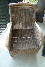 Vintage  Manou Rotanstoel voor binnen of buiten, Tuin en Terras, Tuinstoelen, Ophalen of Verzenden, Gebruikt, Rotan
