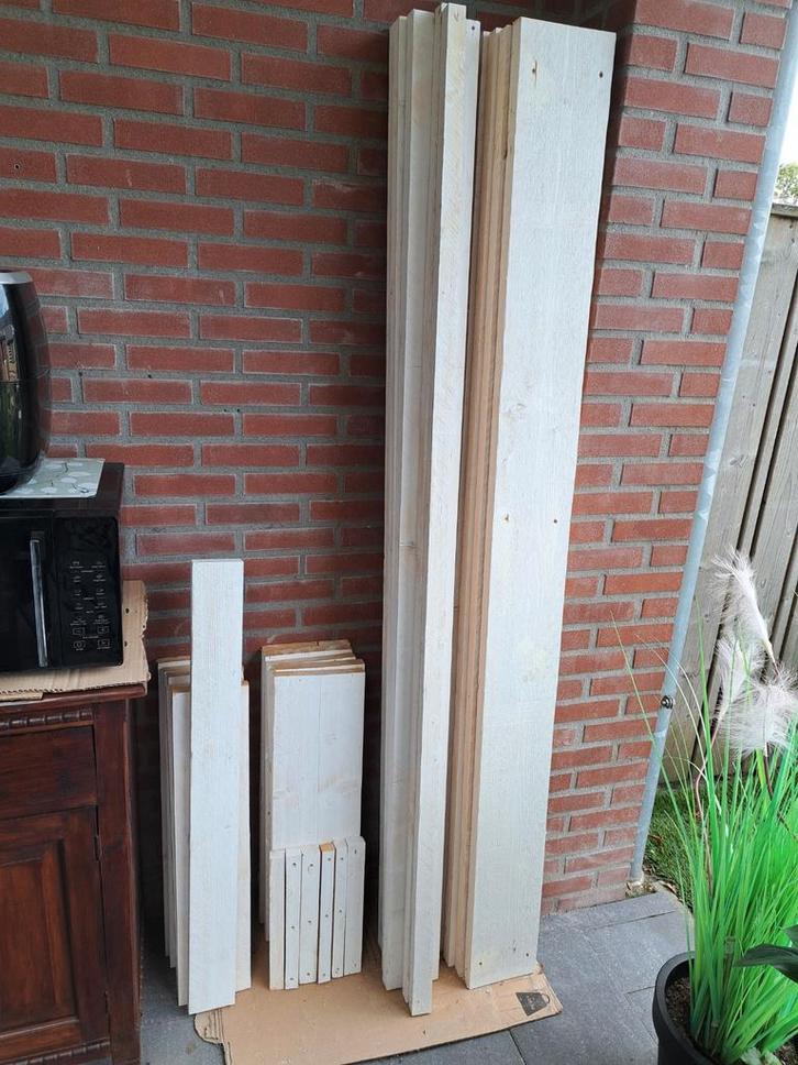 Wit Vurenhout - Diverse Maten, Doe-het-zelf en Verbouw, Hout en Planken, Gebruikt, Plank, Vuren, Minder dan 200 cm, Minder dan 25 mm