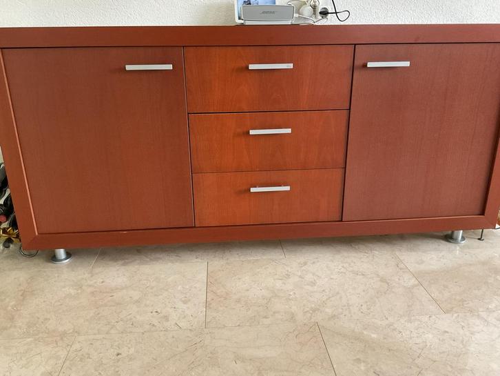 Kersenhouten Dressoir - 185cm Breed, Huis en Inrichting, Kasten | Dressoirs, Gebruikt, 150 tot 200 cm, 25 tot 50 cm, Met lade(s)