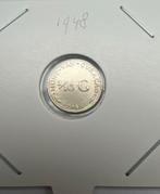Curaçao. Wilhelmina. 1/10 Gulden 1948 Sch 1338-2, Postzegels en Munten, Munten | Nederland, Ophalen of Verzenden, Koningin Wilhelmina