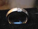 Witgouden Ring  met 0.26 krt Diamant, Sieraden, Tassen en Uiterlijk, Ringen, Nieuw, Ophalen of Verzenden, 17 tot 18, Met edelsteen