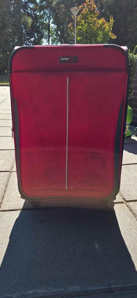 Airtec Rode Koffer met Wieltjes, Sieraden, Tassen en Uiterlijk, Koffers, Gebruikt, Overige materialen, 50 tot 60 cm, 35 tot 45 cm