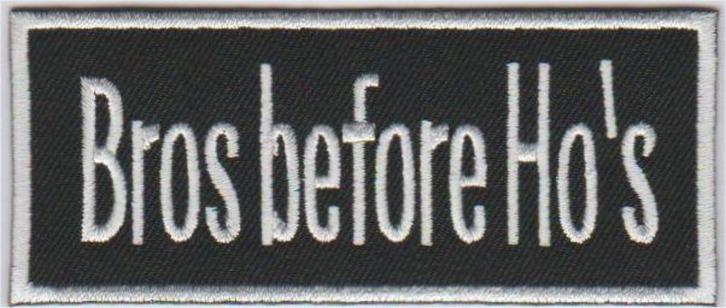 Bros before Ho's opstrijk patch embleem, Motoren, Accessoires | Overige, Nieuw, Ophalen of Verzenden