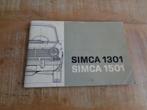 Simca 1301-1501 Handleiding Instructieboek Nederlands, Verzenden