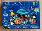 Clementoni 3D Magic Puzzel - Dolphin Reef - 1000 Stukjes, Ophalen of Verzenden, 500 t/m 1500 stukjes, Zo goed als nieuw, Rubik's of 3D-puzzel