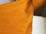 Fel oranje stevige glitterstof lap is 4 meter bij 1 meter 40, 120 cm of meer, Oranje, Ophalen of Verzenden, Katoen