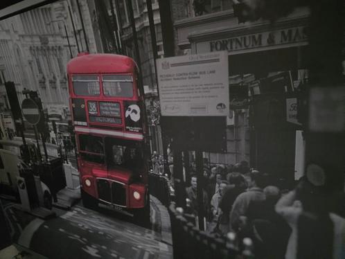 Londen Muurdecoratie met Rode Dubbeldekker, Huis en Inrichting, Woonaccessoires | Wanddecoraties, Gebruikt, Ophalen of Verzenden