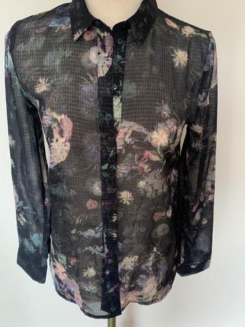 H&M prachtige bloemen print NIEUWE blouse XS transparant beschikbaar voor biedingen