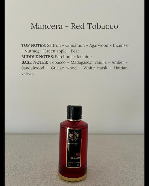 MANCERA - RED TOBACCO -> 2-5-10 ml, Sieraden, Tassen en Uiterlijk, Uiterlijk | Parfum, Nieuw, Verzenden