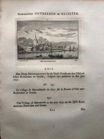191 / Moordrecht Moorsdrecht Kopergravure 1732 beschikbaar voor biedingen