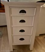 Leuk brocante ladenkastje gebroken wit, Minder dan 50 cm, Gebruikt, Ophalen of Verzenden, Met lade(s)