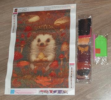 Diamond Painting Egel - Ronde Steentjes 30x40cm beschikbaar voor biedingen