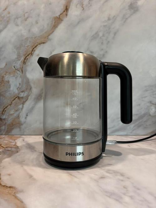 Philips Waterkoker - glas & RVS, Witgoed en Apparatuur, Waterkokers, Zo goed als nieuw, 1 tot 2 liter, Rvs, Ophalen of Verzenden