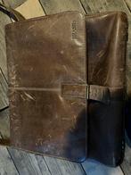 Vintage leren heren schoudertas, Ophalen of Verzenden, Gebruikt, Bruin, Leer