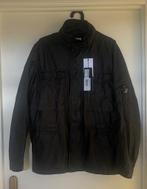 Zwarte lino wax tussenjas regenjas cp company L, Maat 52/54 (L), CP Company, Zwart, Nieuw