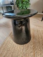 HK LIVING glossy zwart bijzet tafel, Huis en Inrichting, Tafels | Bijzettafels, 45 tot 60 cm, Minder dan 55 cm, Rond, Ophalen of Verzenden